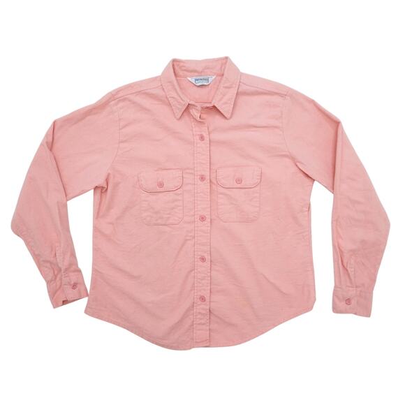 Vintage 90s Five Brother Pink Flannel Work Shirt Mens Small - Picture 1 of 8